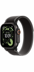 Apple Hodinky Ultra 3 GPS + Cellular 49mm černé titanové pouzdro, černý/uhlově šedý řemínek Trail – velikost S/M