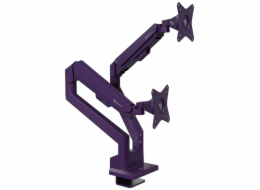 AROZZI ALZARE NEO DUO Purple/ stolní držák pro 2 monitory/ plynový píst/ kovový/ fialový
