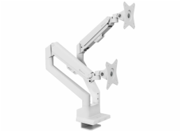 AROZZI ALZARE NEO DUO White/ stolní držák pro 2 monitory/ plynový píst/ kovový/ bílý