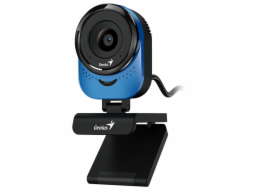 GENIUS FaceCam 1000X Q Blue/ 720p HD/ 360° rotace/ 90° náklon/ USB 2.0/ UVC/ mikrofon/ modrá