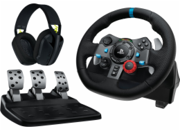 LOGITECH G29 EU + G435 Black Gaming Controller Aluminium Black USB Steering wheel + pedals + headset PC