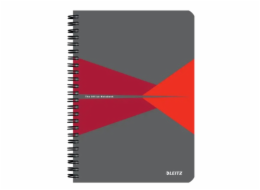 Leitz zápisník Office A5 čtverečkovaný, drátěná vazba, PP desky
