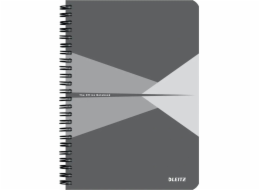Leitz zápisník Office A5 čtverečkovaný, drátěná vazba, PP desky