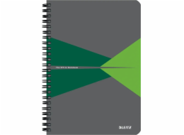 Leitz zápisník Office A5 čtverečkovaný, drátěná vazba, PP desky