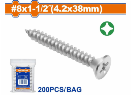 Wadfow&nbsp;Vrut&nbsp;samořezný&nbsp;ZH&nbsp;4.2x38mm,&nbsp;sada&nbsp;200&nbsp;ks