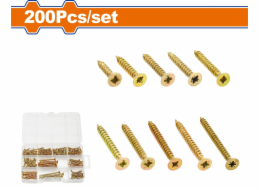 Wadfow Vrut do dřeva sada 200 ks