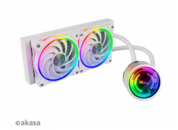 AKASA chladič CPU vodní - SOHO 240 bílý ARGB 1700