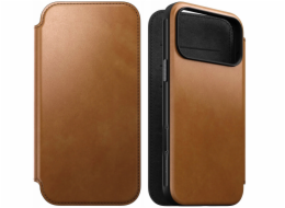 NOMAD pouzdro Modern Leather Folio Magsafe pro iPhone 17 Pro Max - English Tan