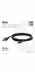 Club3D Kabel USB-C na DisplayPort 2.1 DP54 Bi-Directional, 8K120Hz, 4K480Hz, 2m