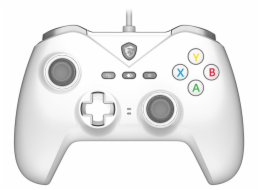 MSI gamepad FORCE GC200 WHITE/ drátový/ USB/ pro PC, Android/ bílý