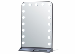 IMMAX LED zrcadlo HOLLYWOOD Make-up/ CCT/ LCD display/ USB C/A výstupy/ šedé IMMAX LED zrcadlo HOLLYWOOD Make-up/ CCT/ LCD display/ USB C/A výstupy/ šedé