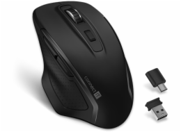 CONNECT IT Dual SmartSwitch bezdrátová myš, USB-A + C, ČERNÁ (+1x AA baterie zdarma)