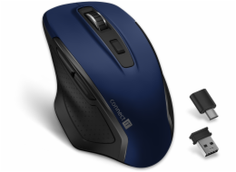 CONNECT IT Dual SmartSwitch bezdrátová myš, USB-A + C (+1x AA baterie zdarma), MODRÁ