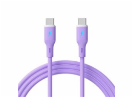 Akyga Kabel USB-C / USB-C 1m AK-USB-70 60W, Purple Silicone