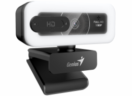 GENIUS FaceCam Light/ 2M 1080P/ LED světlo/ kryt soukromí/ USB-C/ USB/ UVC/ mikrofon/ černá