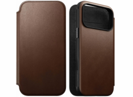 NOMAD pouzdro Modern Leather Folio Magsafe pro iPhone 17 Pro Max - Brown