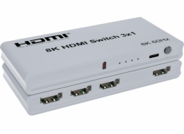 PremiumCord HDMI switch 3:1 s dálkovým ovladačem