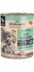 WIEJSKA ZAGRODA Turkey with rabbit - vlhké krmivo pro psy - 800g