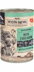 WIEJSKA ZAGRODA Turkey with rabbit - vlhké krmivo pro psy - 400g