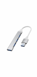 PremiumCord Hub USB3.2A na USB3.2 A + 3x USB2.0 A, SuperSpeed 5Gbps, hliníkové pouzdro