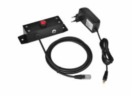 Tlačítko pro otvírání pokladních zásuvek Virtuos 24V, kovové s kabelem, s elektronickým otevíráním