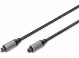 Digitus Optický audio kabel Toslink 2,2 mm/Toslink 2,2 mm M/M hliníkový, 3 m