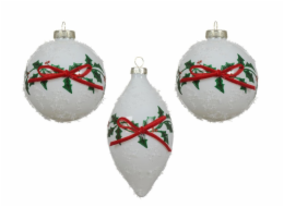 Vánoční hračka na stromeček, 8 cm, sklo