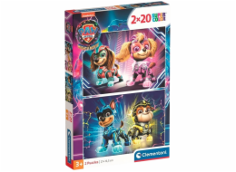 Clementoni - Puzzle 2x20 Tlapková Patrola ve velkofilmu