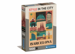 Clementoni - Puzzle 1000 Style in the city Barcelona Compact box