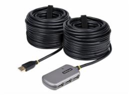 Startech USB Extender Hub, 24m USB 2.0 Extension Cable with 4-Port USB Hub, Active/Bus Powered USB Repeater Cable, Optional 10W Power Supply Included - USB-A Hub w/ ESD Protection (U02442-USB-EXTENDER