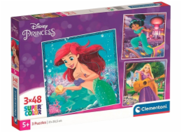 Clementoni - Puzzle 144 Disney princezny 3x48 dílků