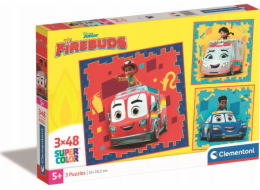 Clementoni - Puzzle 3x48 Square firebuds Disney