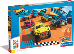 Clementoni - Puzzle 104 maxi Hot Wheels