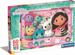 Clementoni - Puzzle 60 maxi Gábinin kouzelný domek