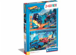 Clementoni - Puzzle 2x60 Hot Wheels