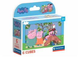 Clementoni - Obrázkové kostky - Prasátko Peppa 6 kostek