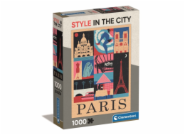 Clementoni - Puzzle 1000 Style in the city Paříž Compact box-