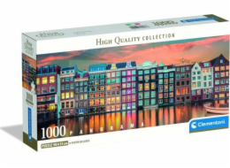 Clementoni - Puzzle 1000 Panorama Zářivý Amsterdam