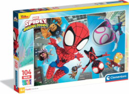 Clementoni - Puzzle 104 Maxi Spidey a jeho úžasní přátelé