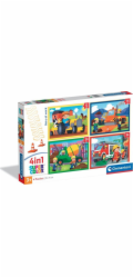 Clementoni - Puzzle 4v1 Zaneprázdnění v práci