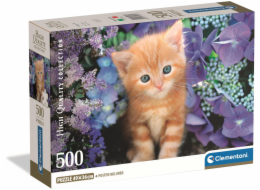Clementoni - Puzzle 500 Zrzavá kočka