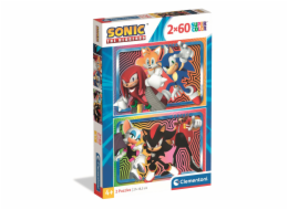 Clementoni - Puzzle 2x60 Sonic the Hedgehog