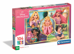 Clementoni - Puzzle 104 Disney Princezny 2