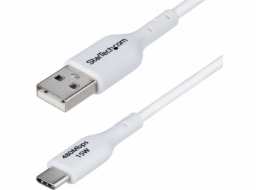StarTech.com 3ft (1m) White USB-A to USB-C Charging Cable/Cord, M/M - USB kabel - USB (M) do 24 pin USB-C (M) - USB 2.0 - 3 A - 1 m - neobsahuje halogen, pasivní, nabíjení a synchronizace, USB Fast Ch