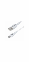 StarTech 3ft (1m) White USB-A to USB-C Charging Cable/Cord, M/M - USB kabel - USB (M) do USB-C (M) - USB 2.0 - 3 A - 1 m - neobsahuje halogen, pasivní, nabíjení a synchronizace, USB Fast Charge (15W) 