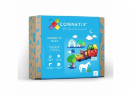 Teka CONNETIX Rainbow Motion Pack 24 dílků magnetických bloků autíčka 3+