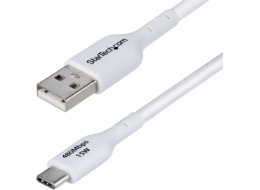 StarTech.com 3m (9.8ft) White USB-A to USB-C Charging Cable/Cord, M/M - USB kabel - USB (M) do 24 pin USB-C (M) - USB 2.0 - 3 A - 3 m - neobsahuje halogen, pasivní, nabíjení a synchronizace, USB Fast 