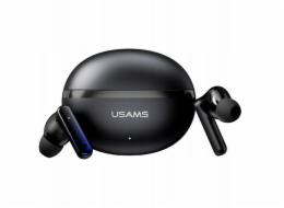 USAMS Bluetooth sluchátka TWS E02 ANC+ENC černá