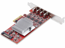 StarTech.com 4-Port USB Type-C PCIe Card, USB-C 10Gb, 4x Controllers, TAA - USB adaptér - PCIe 3.0 x4 - USB-C 3.2 Gen 2 x 4 - kompatibilní s TAA