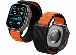 Spigen remienok Fabric Band pre Apple Watch 44-49mm - Black Orange Spigen remienok Fabric Band pre Apple Watch 44-49mm - Black Orange